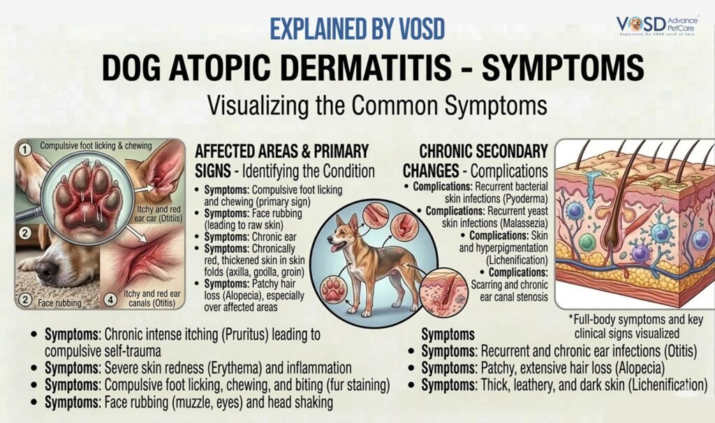 Dog Skin Infections: Causes, Symptoms & Treatment 7 dog atopic dermatitis symptoms