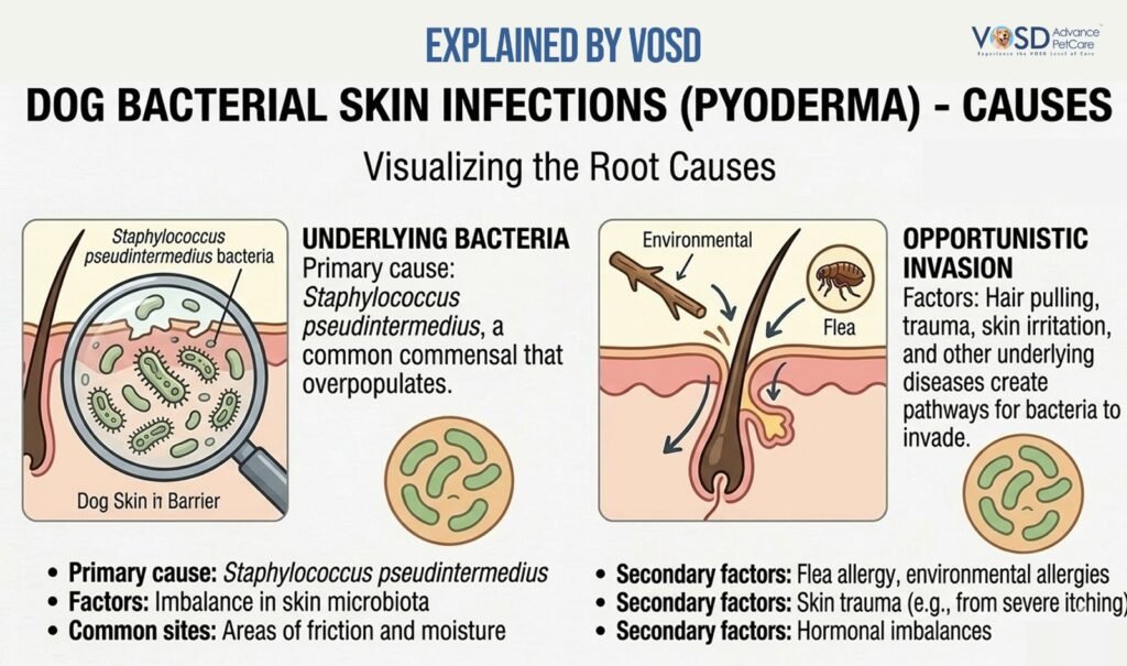 Dog Skin Infections: Causes, Symptoms & Treatment 2 dog bacterial skin infections cause